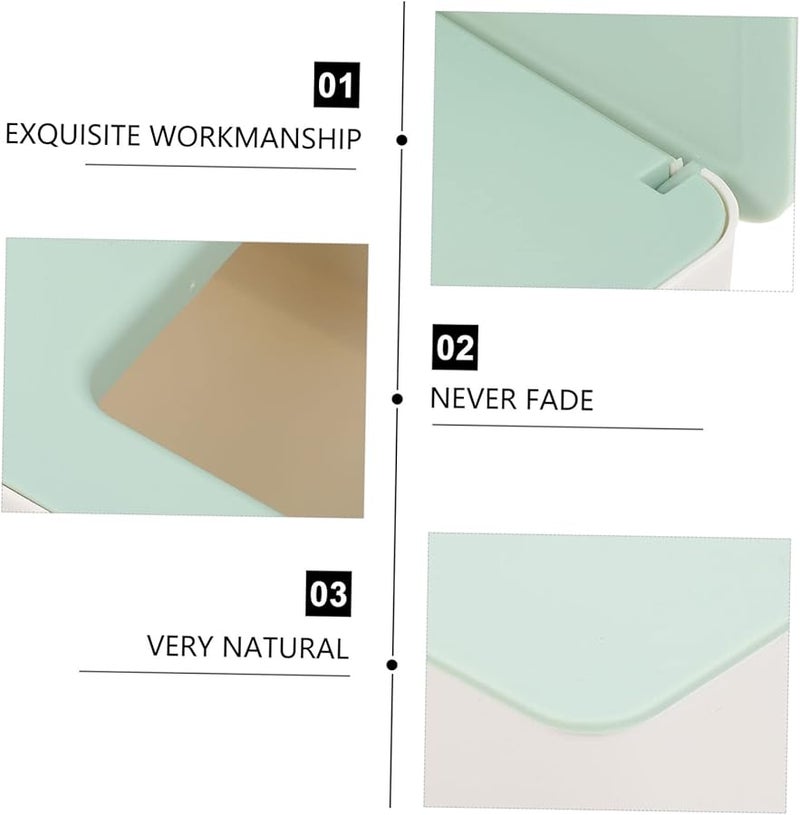 غطاء صندوق المناديل الأخضر المغلق حامل تخزين عملي لتصميم المناديل الأنيقة - Image 2